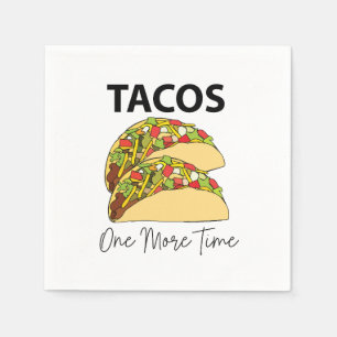 Tacos noch einmal mexikanisches Essen Taco-Party Serviette