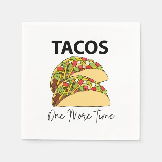 Tacos noch einmal mexikanisches Taco-Party Serviette (Vorderseite)