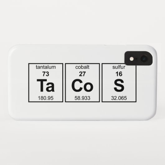 TaCoS-Periodensystem Case-Mate iPhone Hülle (Rückseite (Horizontal))