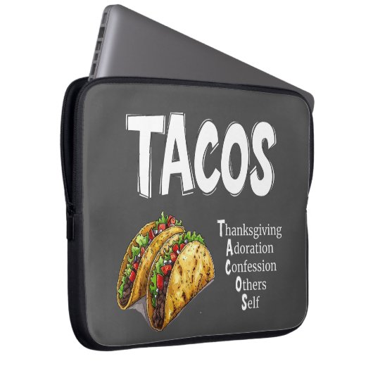TACOS Prayer Electronics Bag Laptopschutzhülle (Vorne Rechts)