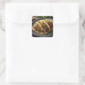Tacos Quadratischer Aufkleber (Tasche)