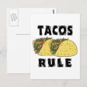 Tacos-Regel Postkarte (Vorne/Hinten)