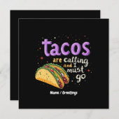 Tacos rufen an und ich muss einen Feinschmecker ma Einladung (Vorne/Hinten)