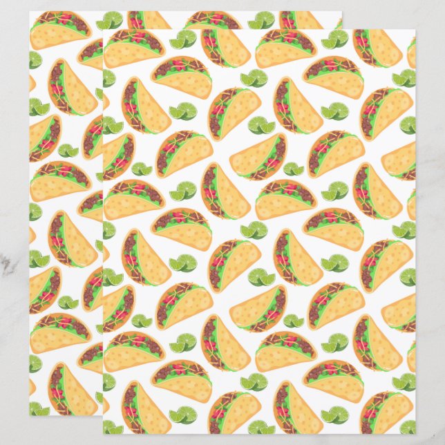Tacos Scrapbook Paper (Vorne/Hinten)