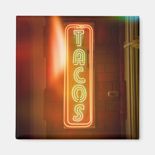Tacos signieren Typografisches Bild Taco Art Word  Magnet (Vorne)