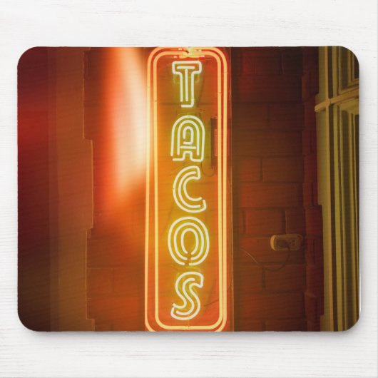 Tacos signieren Typografisches Bild Taco Art Word Mousepad (Vorne)