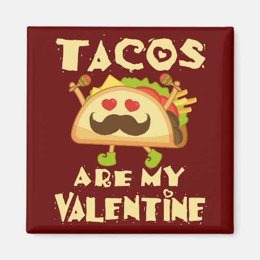 Tacos sind mein Niedlicher Valentinstag Magnet (Vorne)
