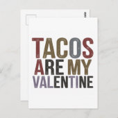 Tacos sind mein Valentine Postkarte (Vorne/Hinten)