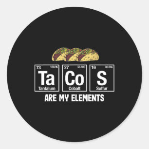 Tacos sind meine Elemente - Regelmäßige Taco-Tisch Runder Aufkleber