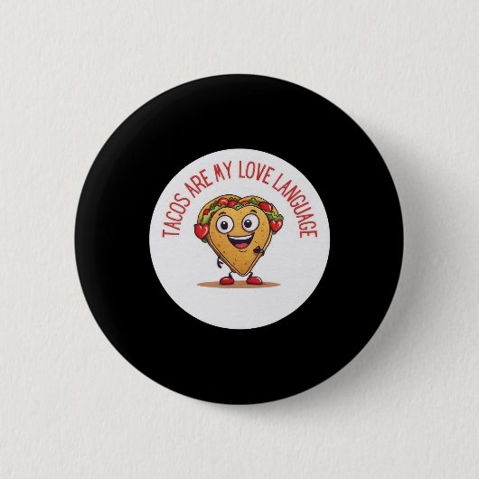 Tacos sind meine Liebessprache Lustiger mexikanisc Button (Vorderseite)