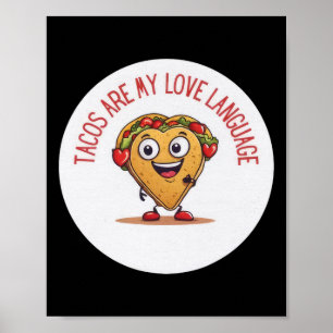 Tacos sind meine Liebessprache Lustiger mexikanisc Poster