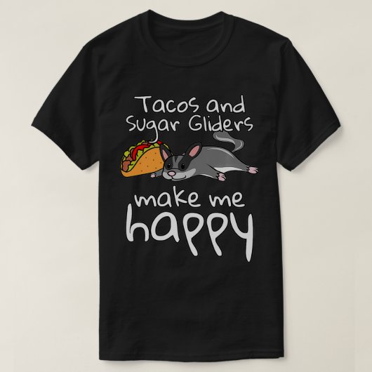 Tacos Sugar Glider Pet Premium T-Shirt (Design vorne)