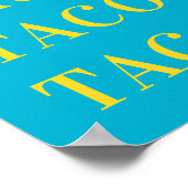 Tacos Tacos Wall Art, Dorm Room Poster, Wohnung Poster (Ecke)