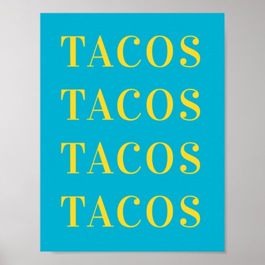 Tacos Tacos Wall Art, Dorm Room Poster, Wohnung Poster (Vorne)