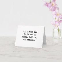 Tacos, Tattoos, Tequila Christmas