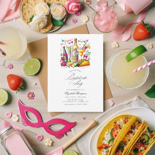 Tacos & Tequila Fiesta Bachelorette Bash Einladung