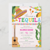 Tacos Tequila Fiesta Mexican Vibrant Brautparty Einladung (Vorderseite)