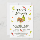 Tacos & Tequila Fun Sommer Tropical Couples Dusche Einladung (Vorderseite)