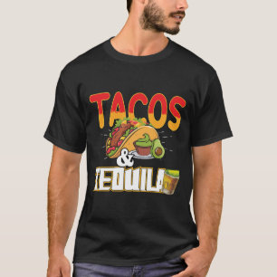 Tacos Tequila Lustiger Taco-Fan Spruch Slogan T-Shirt