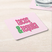 Tacos & Tequila Party Untersetzer (angewinkelt)