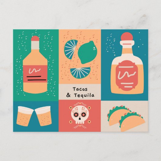 Tacos & Tequila Postkarte (Vorderseite)