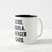 Tacos Tequila und Berger Picard Funny Zweifarbige Tasse (VorderseiteRechts)