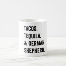 Tacos Tequila und Deutscher Schäferhund