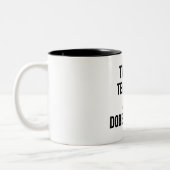 Tacos Tequila und Dobermann Funny Zweifarbige Tasse (Links)