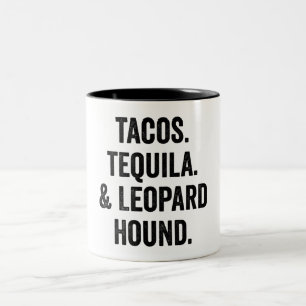 Tacos Tequila und Leopard Zweifarbige Tasse