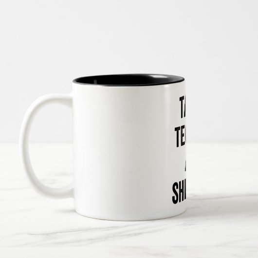 Tacos Tequila und Shih Tzu Zweifarbige Tasse (Links)