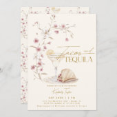 Tacos & Tequila Wildblume Brautparty Einladung (Vorne/Hinten)