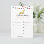 Tacos & Tequila "Wo waren sie?" Duschspiele Einladung (Stehend Vorderseite)