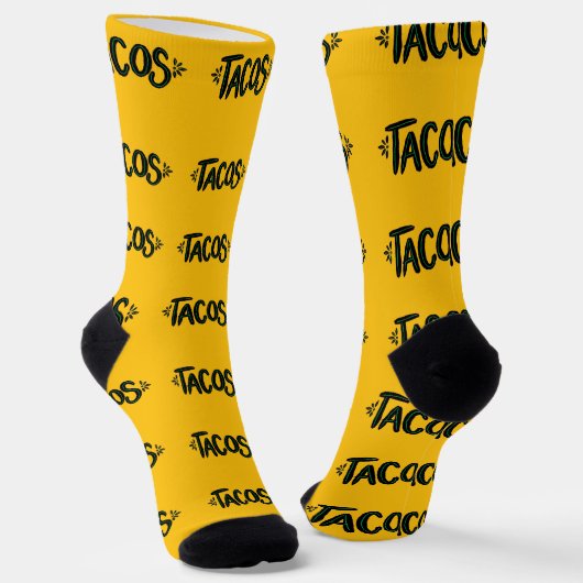 Tacos Text auf den Socken (Gewinkelt)