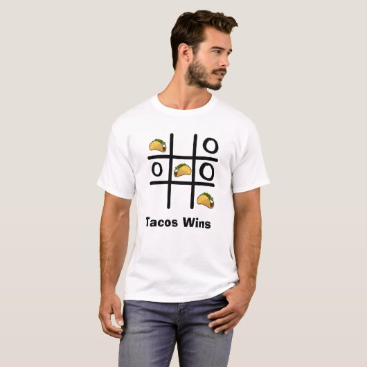 Tacos Tic Tac Toe Game T - Shirt (Vorne ganz)