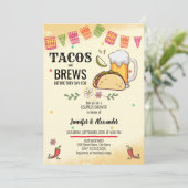 Tacos und Brews Paare Einladung (Stehend Vorderseite)