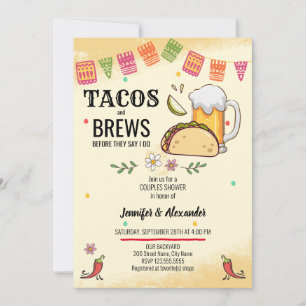 Tacos und Brews Paare Einladung