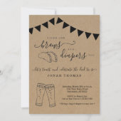 Tacos und Brews und Windeln zu Männerdusche Einladung (Vorderseite)