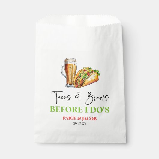 Tacos und Brüche, bevor ich es tue! Probe Geschenktütchen (Vorderseite)