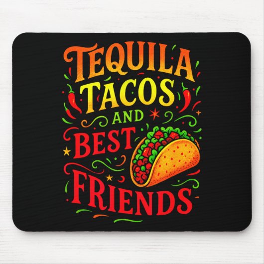 Tacos und Freunde - Cinco-Mayo-Spaß Mousepad (Vorne)