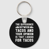 Tacos und Ihre Meinung Schlüsselanhänger (Vorderseite)