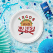 Tacos und Jiu Jitsu Pappteller (Party)