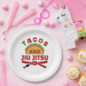 Tacos und Jiu Jitsu Pappteller (Party)