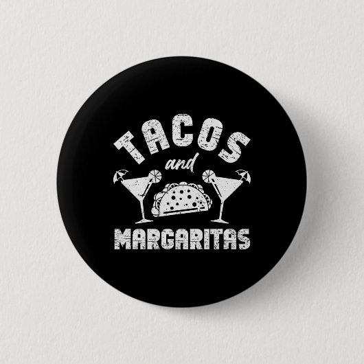 Tacos und Margaritas Erwachsene Cinco de Button (Vorderseite)