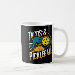 Tacos und Pickleball lustiger Pickle Ball Kaffeetasse