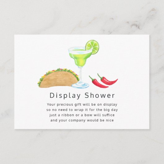 Tacos und Tequila Brautparty Display Dusche Begleitkarte (Vorderseite)