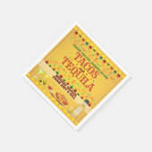 Tacos und Tequila Cinco de Mayo Fiesta Party Serviette (Ecke)