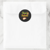 Tacos und Tequila Cinco de Mayo Runder Aufkleber (Tasche)