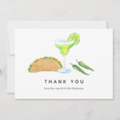Tacos und Tequila Dankeskarte (Vorderseite)