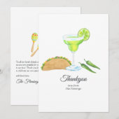 Tacos und Tequila Dankeskarte (Vorne/Hinten)