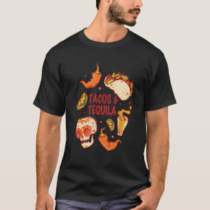 Tacos und Tequila der Zitat Mexikanisches Essen un T-Shirt